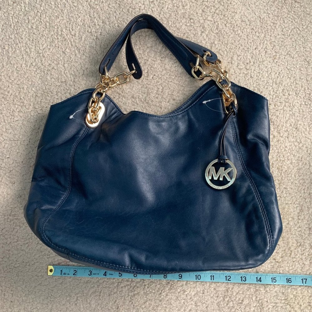 Michael Kors Dark Blue Soft Leather Purse